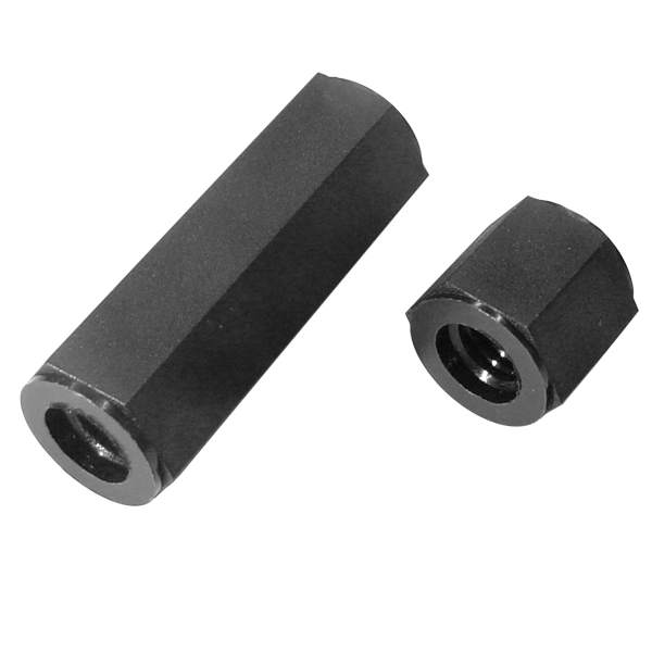 20 Distanziatori Esagonali Nylon Nero Femmina-Femmina M2*25mm | Per Elettronica E PCB
